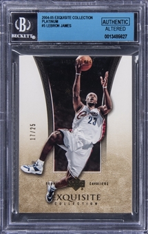2004-05 UD "Exquisite Collection" #5 LeBron James (#17/25) - BGS AUTHENTIC ALTERED